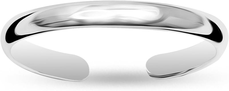 LeCalla 925 Sterling Silver Toe Rings for Women | Minimalist Classic Toe-Rings for Gifting Simple Open Adjustable Toe Band Ring for Women | Smoother and Comfortable to Wear - Image 3